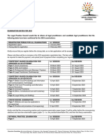 Notice - Examination Dates 2023