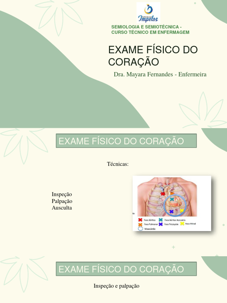 Exame Físico Cardio | PDF | Ciências e Matemática