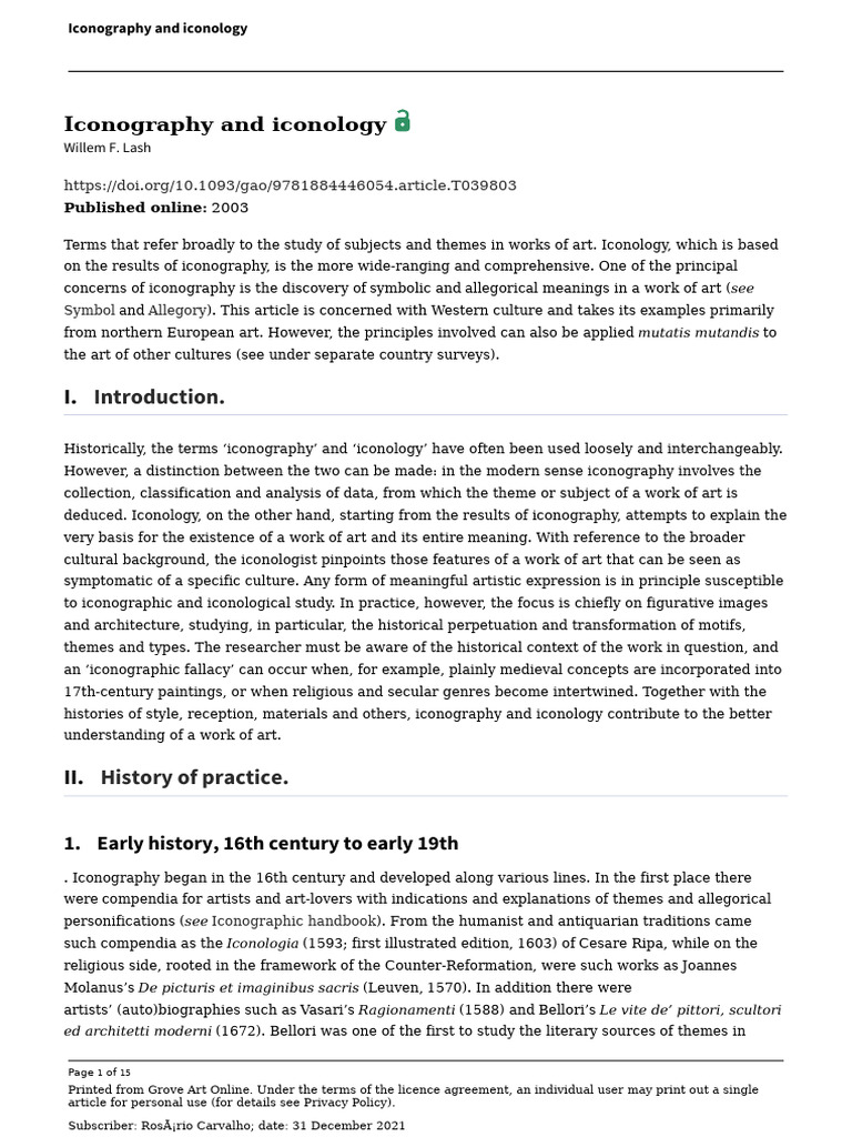 Understanding Iconography and Iconology | PDF