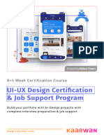 Kaarwan 8+4 Week UI UX Course Brochure