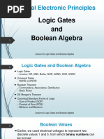 Lecture #3 - Logic Gates and Boolean Algebra