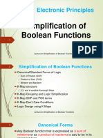 Lecture #4 - Simplification of Boolean Functions