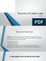 Sources of Labor Law 2nd Lecture