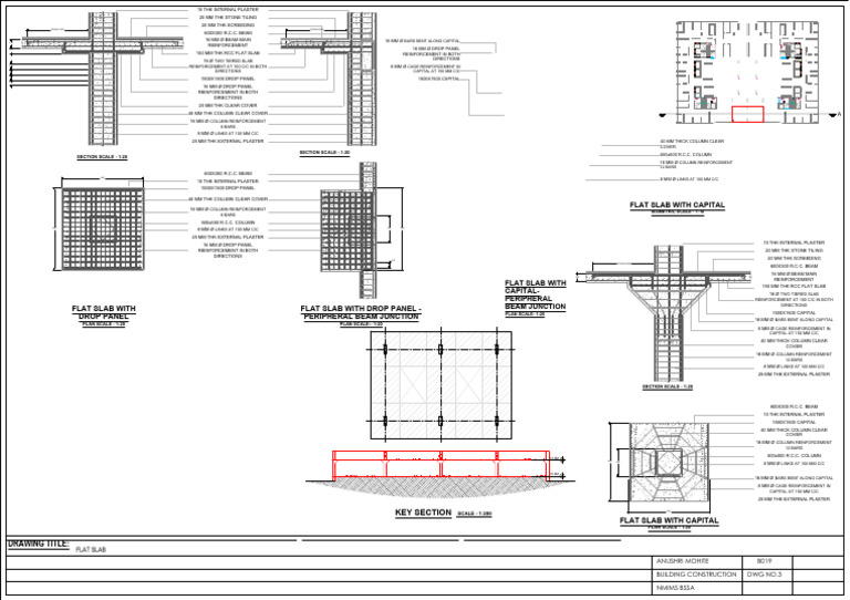 Flat Slab with Drop Panel Details | PDF | Column | Structural Engineering