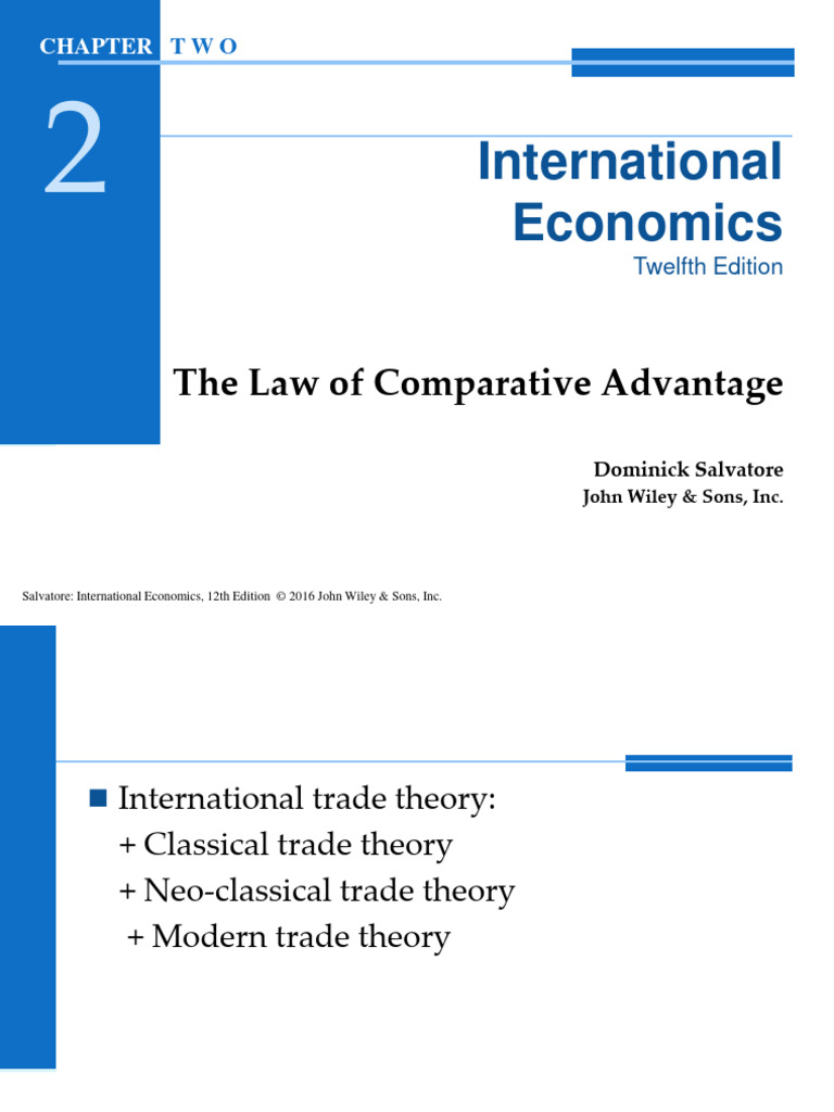 International economics the law of comparative advantage pdf