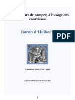 Essai Sur L Art de Ramper Baron D Holbach 1790