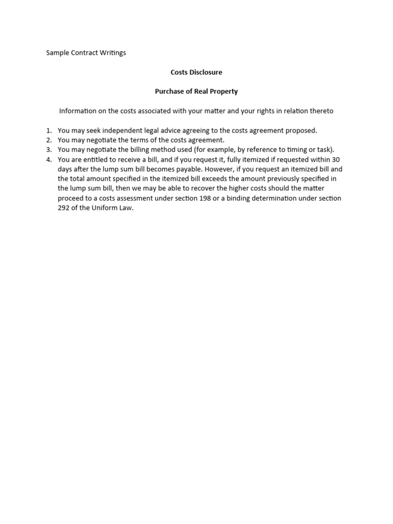 Sample Contract Writings | PDF | Contractual Term | Subsidiary