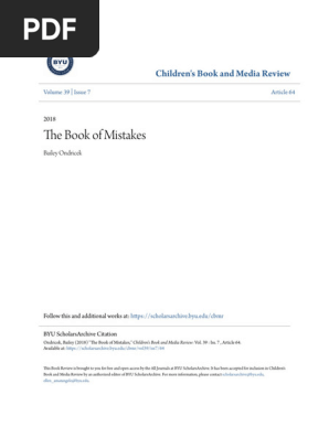 The Book of Mistakes