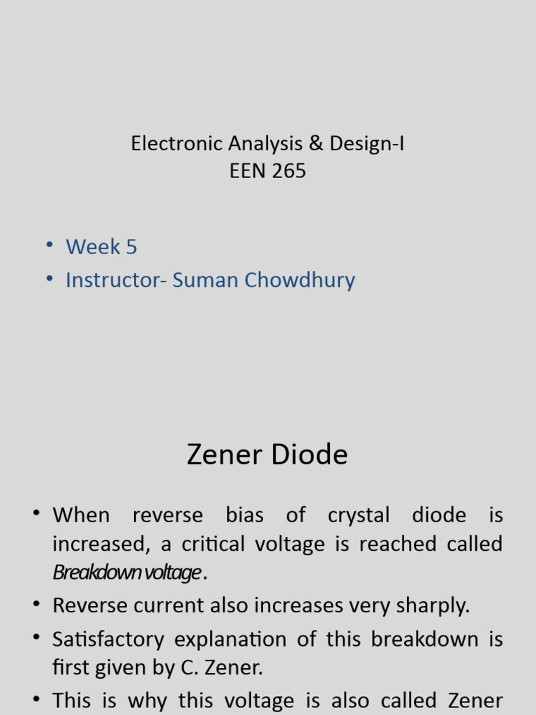 Electronic Analysis | PDF | P–N Junction | Diode