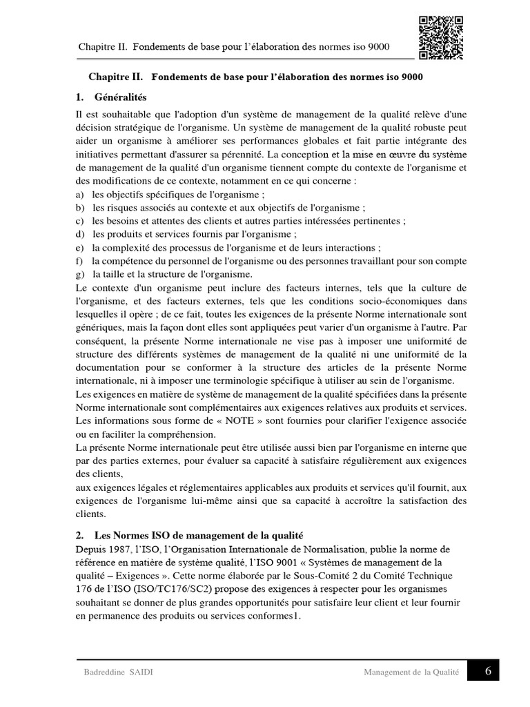 Élaboration des normes ISO 9000 | PDF | Management de la qualité ...