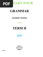 P.4 Grammar Notes - Term Ii 2019