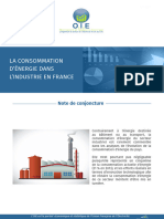 La Consommation D'Énergie Dans L'Industrie en France: Note de Conjoncture