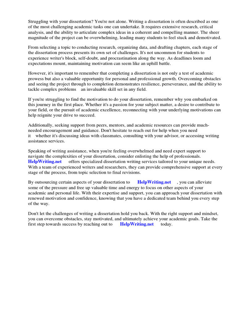 Overcoming Dissertation Challenges | PDF | Motivation | Motivational