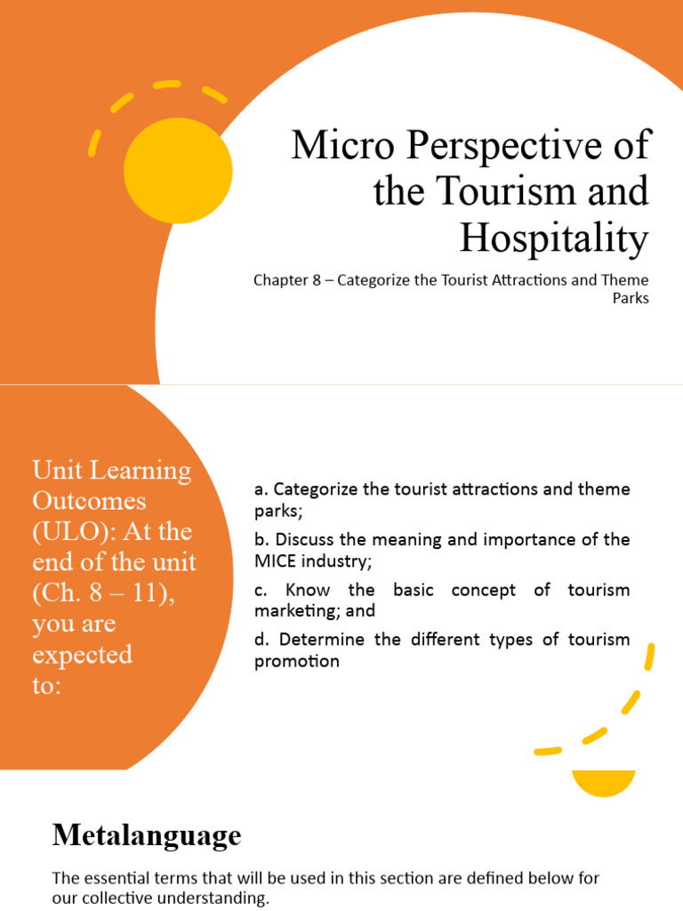 Micro Perspective on Tourist Attractions | PDF | Tourism | Marketing