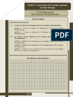 Unité 2, Chapitre 2, Les Échanges Gazeux Chlorophylliens