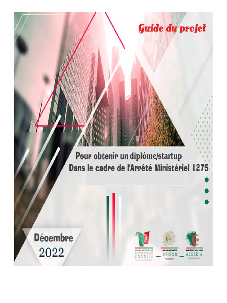 Guide projet Diplôme/Startup 1275 | PDF | Fonds de roulement | Économie