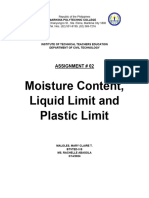 Moisture Content, Liquid Limit and Plastic Limit