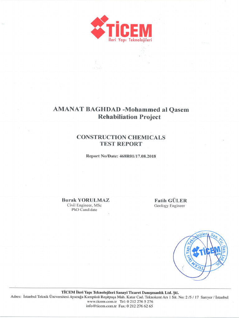 Sika Test Report Pdf