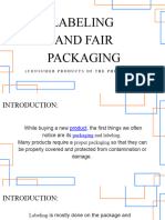 Labeling and Fair Packaging
