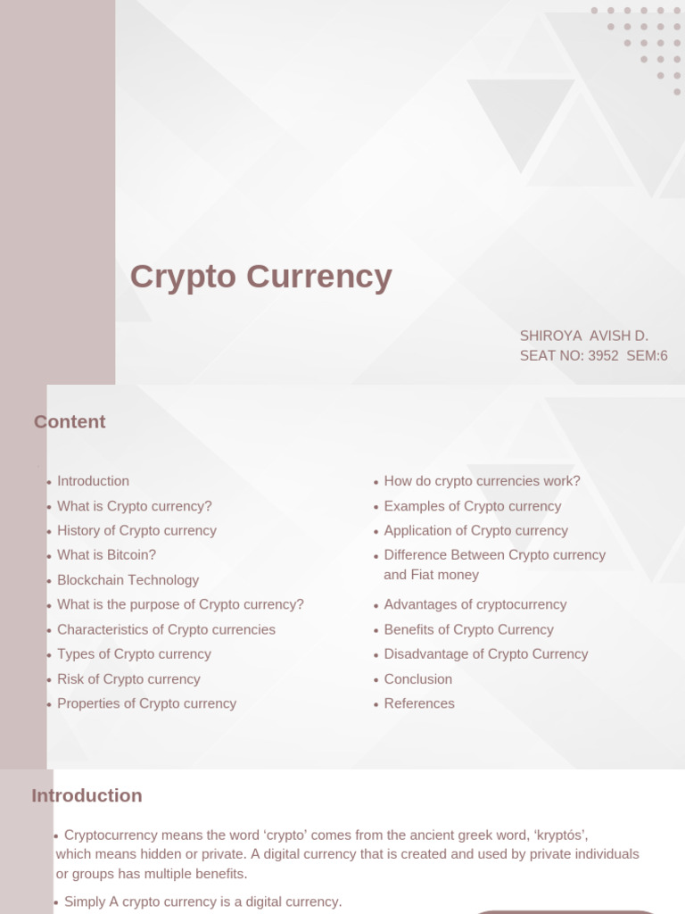 Overview of Cryptocurrency and Bitcoin | PDF | Cryptocurrency | Bitcoin