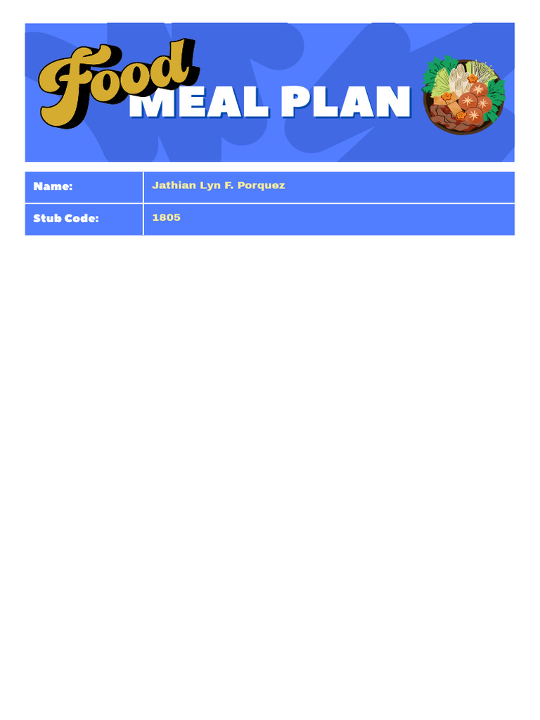 Preschool lesson plan doc in blue yellow orange 3d style pdf lunch