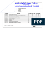 Sadakathullah Appa College - Semester Examinations Results