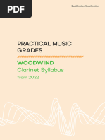 Woodwind 2022 Practical Syllabus (5 Clarinet) 20230911