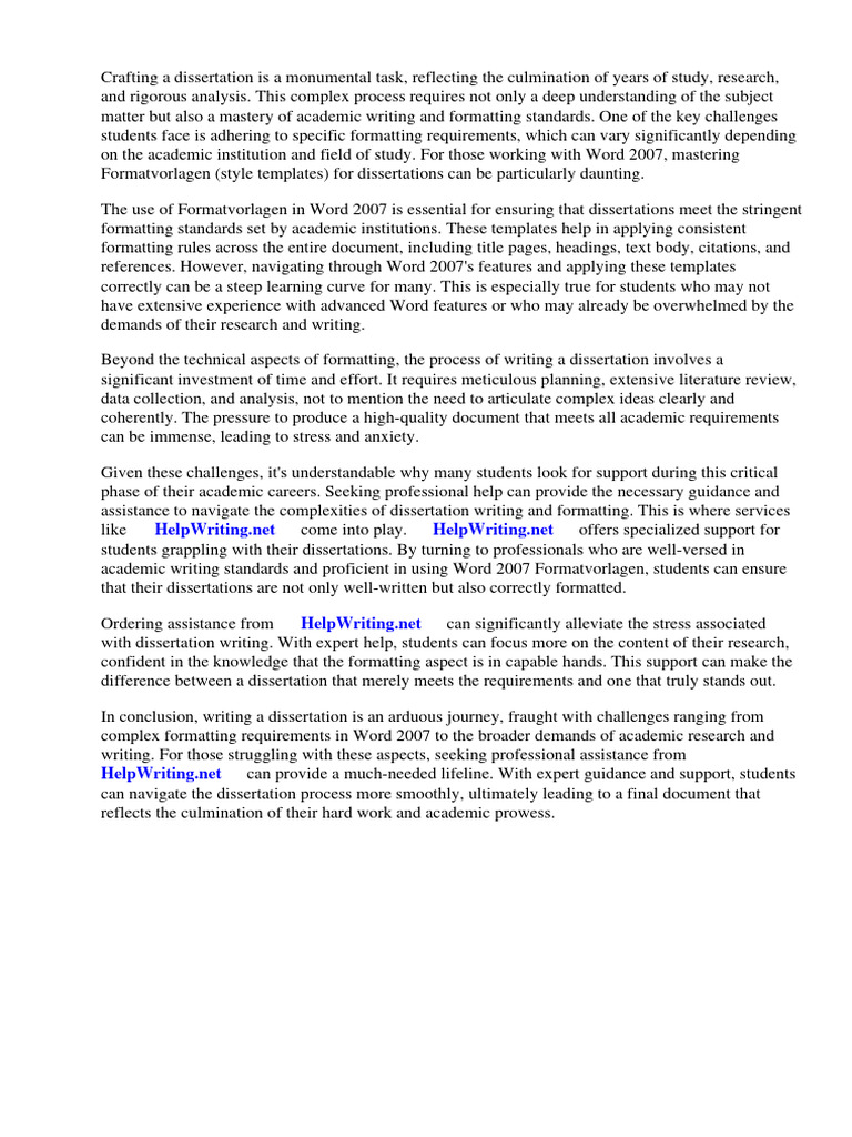 Word 2007 Formatvorlage Dissertation Pdf Biodiesel Internal