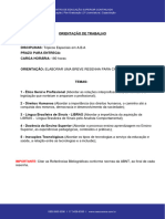 Modelo Orientação de Trabalho Extra - ABA