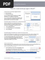 Msword Landscapepages