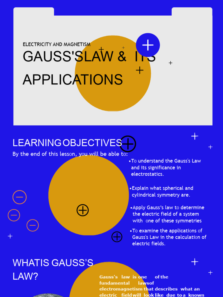 Gausss Law Its Applications Pdf Electric Field Sphere