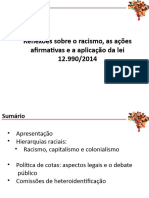 Reflexões Sobre o Racismo, As Ações Afirmativas e A Aplicação Da Lei 12.990-2014.