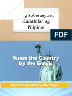 Ang Soberanya at Kasarinlan NG Pilipinas