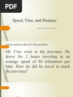 Speed and Distance Problem Solving | PDF | Speed | Variable (Mathematics)
