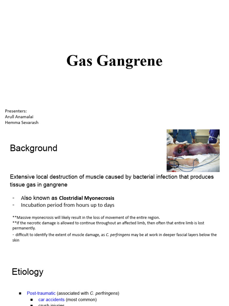 Gas Gangrene XRay Interpretation PDF Medical Specialties Clinical Medicine