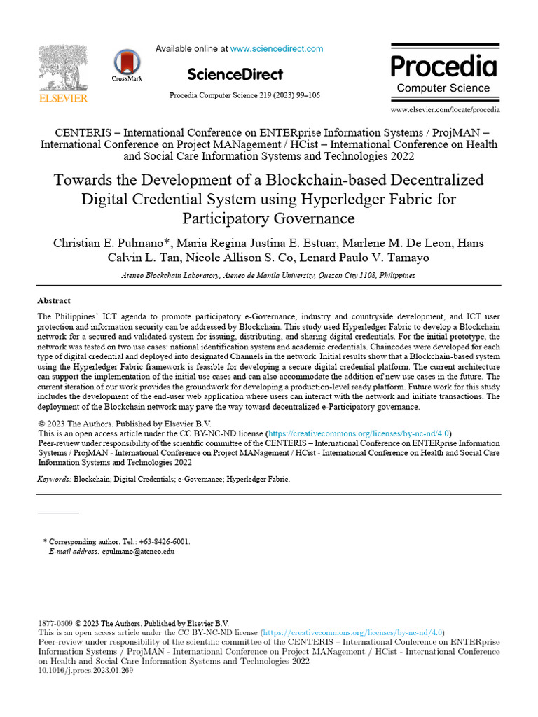 Blockchain Digital Credential System | PDF | Computer Network | Databases