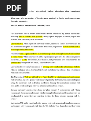 38_Controversy on Recruitment in UK Universities