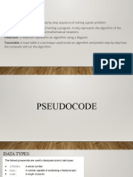 Pseudocode (Assignment, Conditional, Iteration)