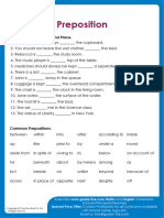 Preposition Exercise