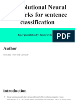 2015 - Convolutional Neural Networks For Sentence Classification (XXX) (15 Slides)