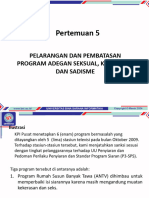 Pertemuan 5: Pelarangan Dan Pembatasan Program Adegan Seksual, Kekerasan Dan Sadisme