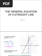 The General Equation of A Straight Line y MX+C