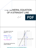 The General Equation of A Straight Line y MX+C