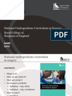 National Undergraduate Curriculum in Surgery Royal College of Surgeons of England
