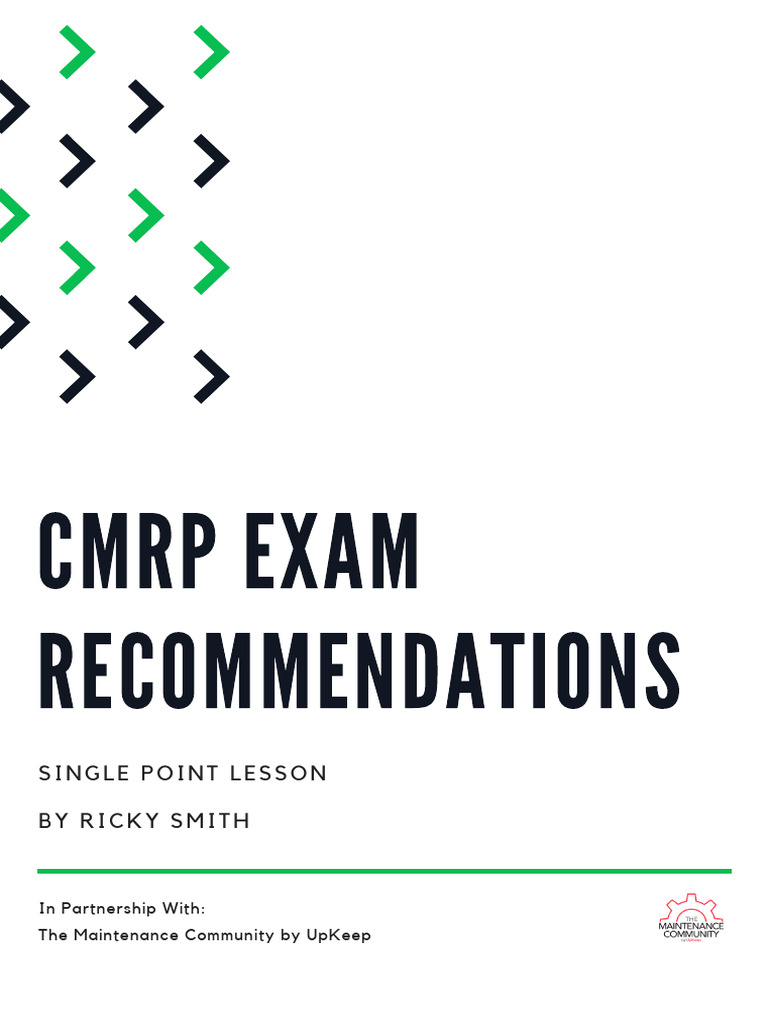CMRP Exam Preparation Guide | PDF | Reliability Engineering | Business