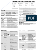 Pathfinder 2e Remaster Actions and Activites Cheat Sheet Light Mode