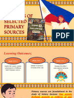 Analysis of Selected Primary Sources