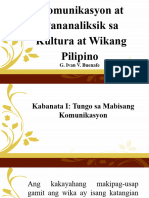 Komunikasyon at Pananaliksik Sa Kultura at Wikang Pilipino: G. Ivan V. Buenafe