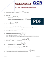 4.07 Hyperbolic Functions