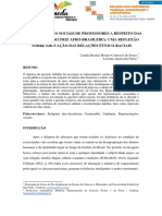 REPRESENTAÇÕES SOCIAIS DE PROFESSORES A RESPEITO DAS Religiosidades de Matriz Africana